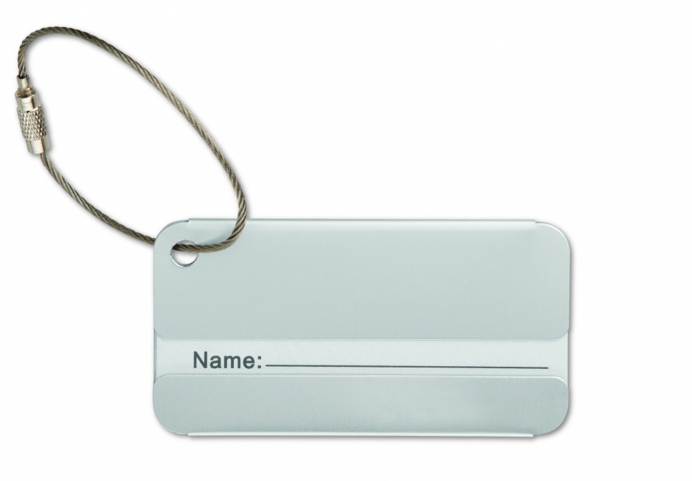 Logo trade advertising product photo of: Aluminium luggage tag