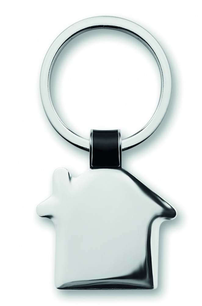 Logo trade promotional gift photo of: House shaped key ring Riga