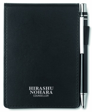 Logotrade advertising product image of: A7 notepad in PU pouch w/pen