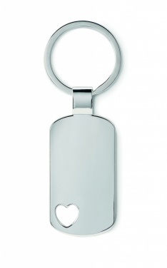 Logo trade promotional products image of: Key ring with heart detail Jūrmala