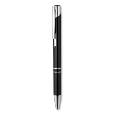 Logo trade promotional giveaway photo of: Push button aluminium pen BERN