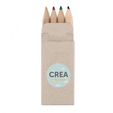 Logo trade corporate gifts image of: 4 mini coloured pencils