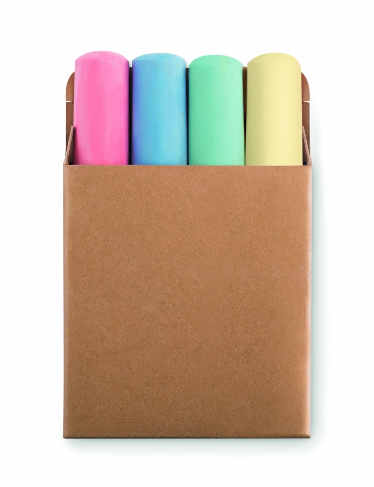 Logo trade promotional merchandise photo of: 4 chalk sticks