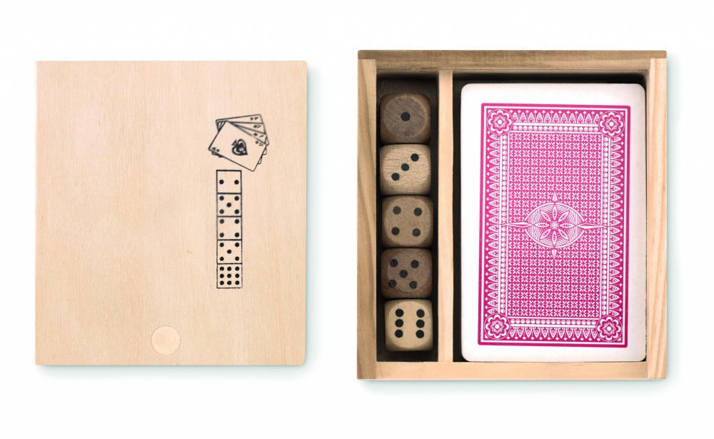 Logo trade promotional merchandise picture of: Cards and dices in box