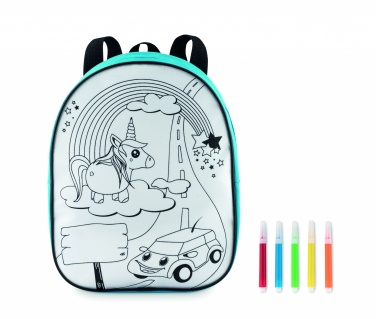 Logo trade business gifts image of: Backpack with 5 markers
