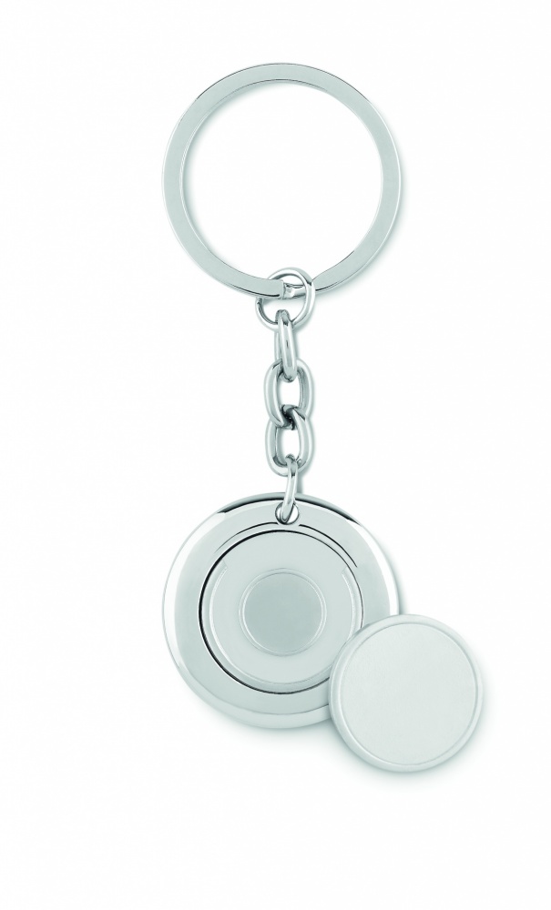 Logo trade promotional merchandise photo of: Key ring with token Cēsis