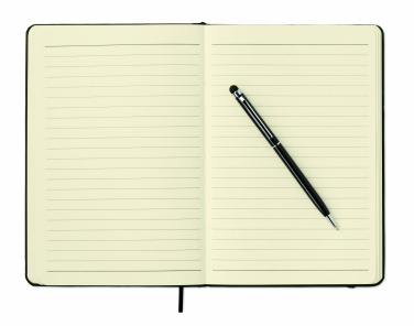 Logo trade promotional merchandise photo of: A5 notebook w/stylus 72 lined