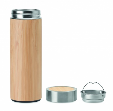 Logotrade promotional item picture of: Double wall bamboo flask 400ml