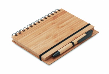 Logotrade promotional product picture of: Bamboo notebook with pen lined BAMBLOC