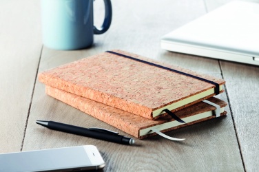 Logo trade advertising product photo of: A5 cork notebook 96 lined