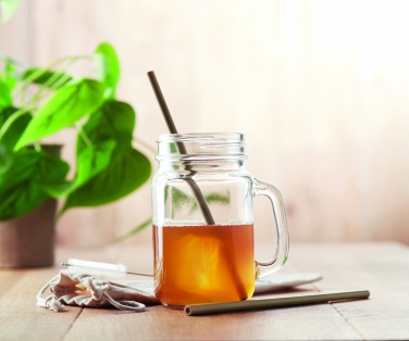 Logotrade advertising products photo of: Bamboo Straw w/brush in pouch