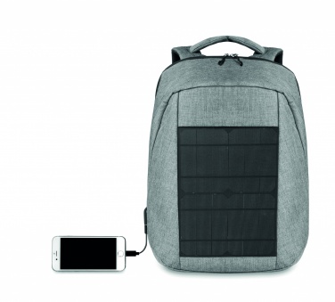 Logo trade corporate gifts image of: Backpack solar