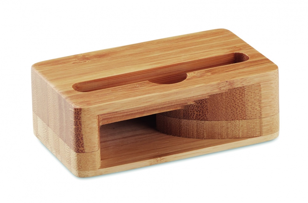 Logotrade advertising product picture of: Bamboo phone stand-amplifier CARACOL