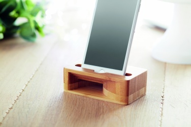 Logotrade corporate gift picture of: Bamboo phone stand-amplifier CARACOL