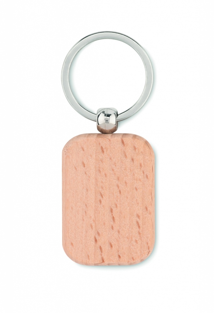 Logo trade business gift photo of: Rectangular wooden key ring Bauska