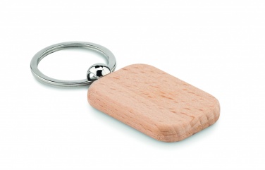 Logotrade advertising product image of: Rectangular wooden key ring Bauska