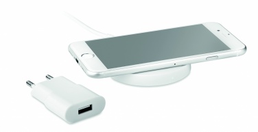 Logo trade promotional gift photo of: Wireless charger travel set