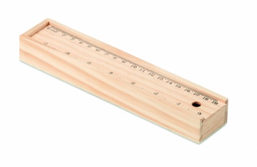 Logotrade promotional item picture of: Stationery set in wooden box