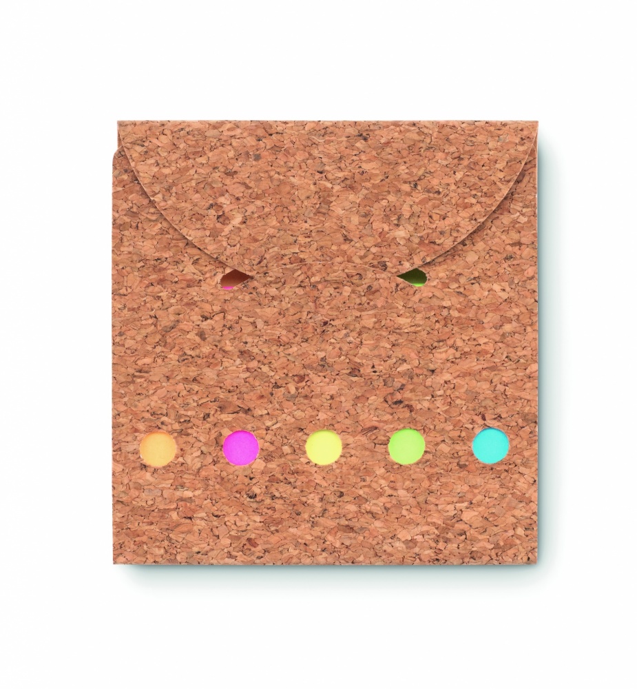 Logo trade corporate gift photo of: Cork sticky note memo pad
