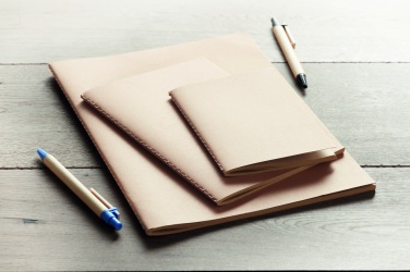 Logo trade promotional merchandise photo of: A6 recycled notebook 80 plain