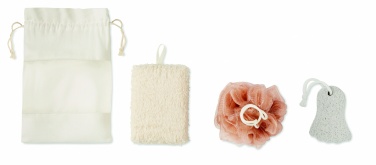 Logo trade promotional merchandise picture of: Bath set in cotton pouch