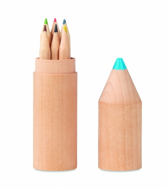 Logo trade promotional merchandise image of: 6 pencils in wooden box