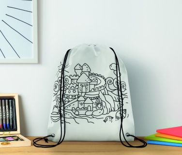Logo trade business gifts image of: Non woven kids bag with pens