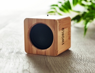 Logo trade promotional gifts picture of: Bamboo wireless speaker