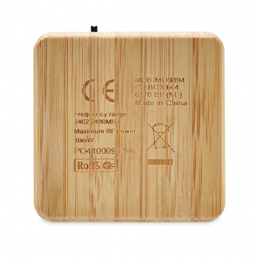Logo trade business gift photo of: Bamboo wireless speaker