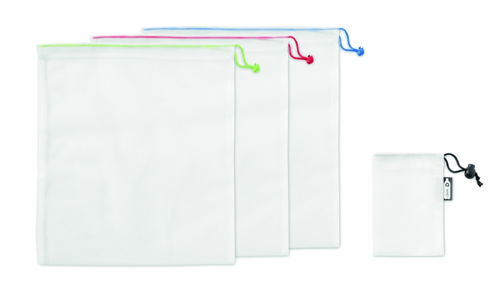 Logotrade promotional item image of: Set of 3 RPET mesh food bags