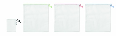 Logo trade advertising products picture of: Set of 3 RPET mesh food bags