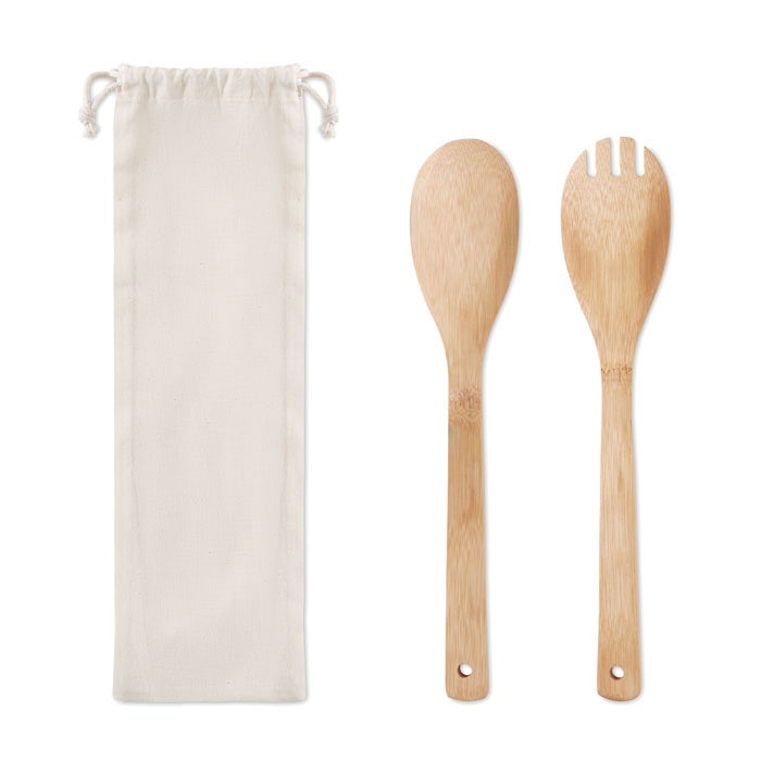 Logotrade promotional merchandise image of: Set bamboo utensils salad