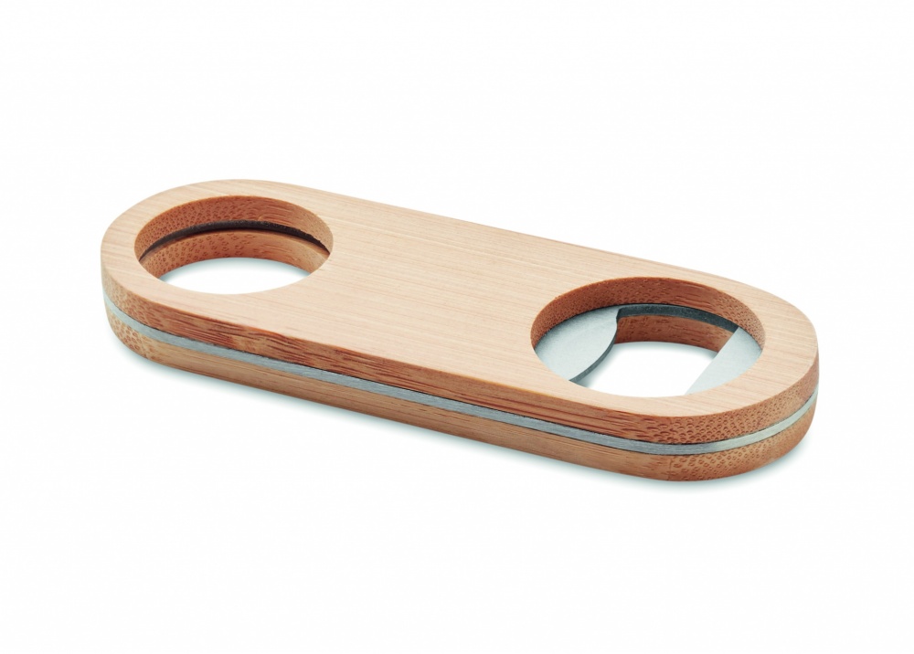 Logotrade corporate gift picture of: Oval Bamboo bottle opener VALBAMPER