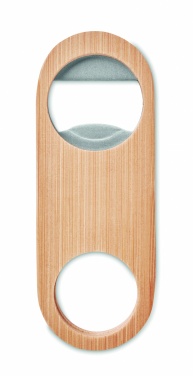 Logo trade advertising products image of: Oval Bamboo bottle opener VALBAMPER