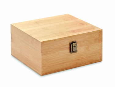 Logo trade promotional gift photo of: Whisky set in bamboo box