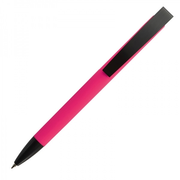 Logo trade promotional products image of: Metal ballpen soft touch BRESCIA