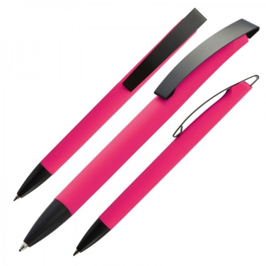 Logo trade promotional items picture of: Metal ballpen soft touch BRESCIA