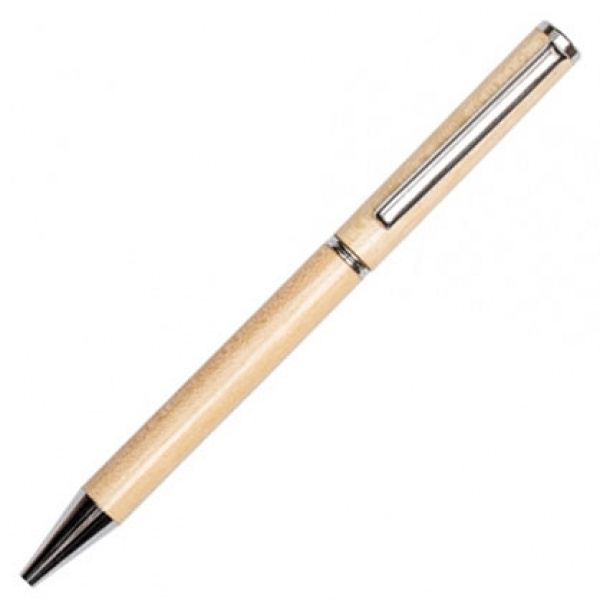 Logo trade promotional item photo of: Wooden ballpen HEYWOOD