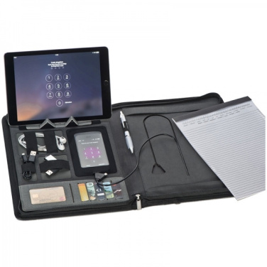 Logo trade promotional items picture of: A4 folder with power bank Elda