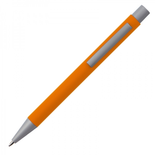 Logo trade promotional items image of: Metal ballpen soft touch ABU DHABI