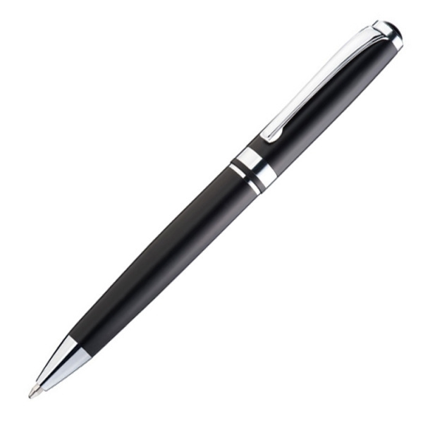 Logo trade promotional merchandise image of: Metal ballpen CLAYTON