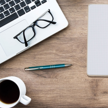 Logo trade advertising products image of: Metal ballpen ASCOT