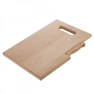 Logo trade promotional gifts picture of: Wooden board with knife LIZZANO