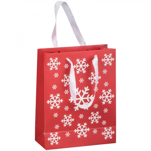 Logo trade promotional items image of: Small Christmas paper bag BASEL