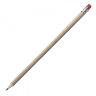 Logo trade promotional giveaway photo of: Pencil with eraser HICKORY