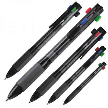 Logo trade promotional gifts image of: Plastic ballpen 4in1 NEAPEL