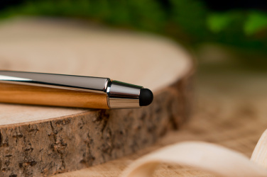Logo trade promotional products picture of: Wooden ballpen with touch function ERFURT