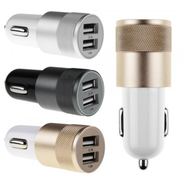 Logo trade promotional products image of: Metal car charger