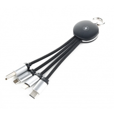 Logotrade advertising product image of: 3in1 cable with enlighted logo for engraving, RXD-368