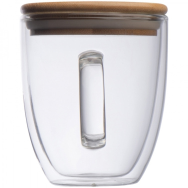 Logo trade promotional products image of: Double-walled glass cup GERTHE 350 ml